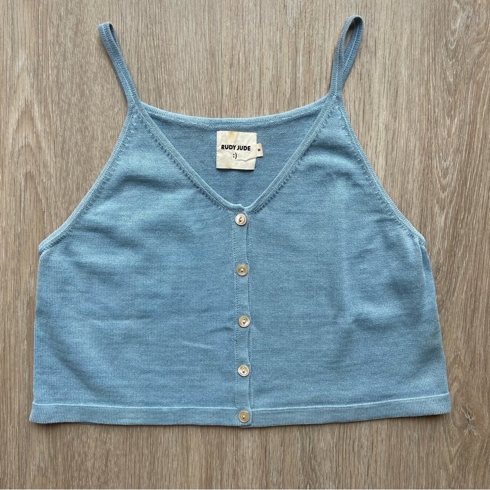 Rudy Jude Knit Tank in Sky Blue, Size M